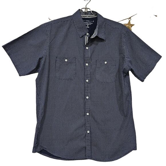 PD & C Peached Poplin Classic Fit 100% Cotton Button Up Shirt Size Medium Boho - Picture 1 of 13